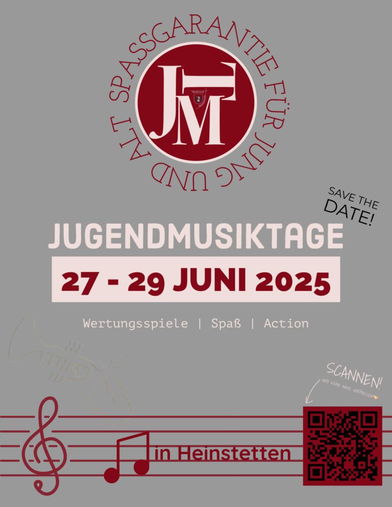 Mehr über den Artikel erfahren Save the date – Jugendmusiktage 2025 in Heinstetten